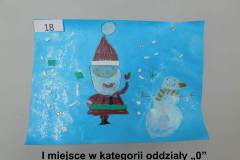 Konkurs „Mikołaj oczami Milusińskich”. Miejsce I w kategorii oddziały „0”.