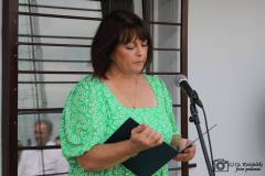 Pierwszy Memoriał im. Leszka Kapuścińskiego na stadionie w Łubowie - Burmistrz Bornego Sulinowa Dorota Chrzanowska.