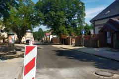 Ulica Lipowa w trakcie prac remontowych.