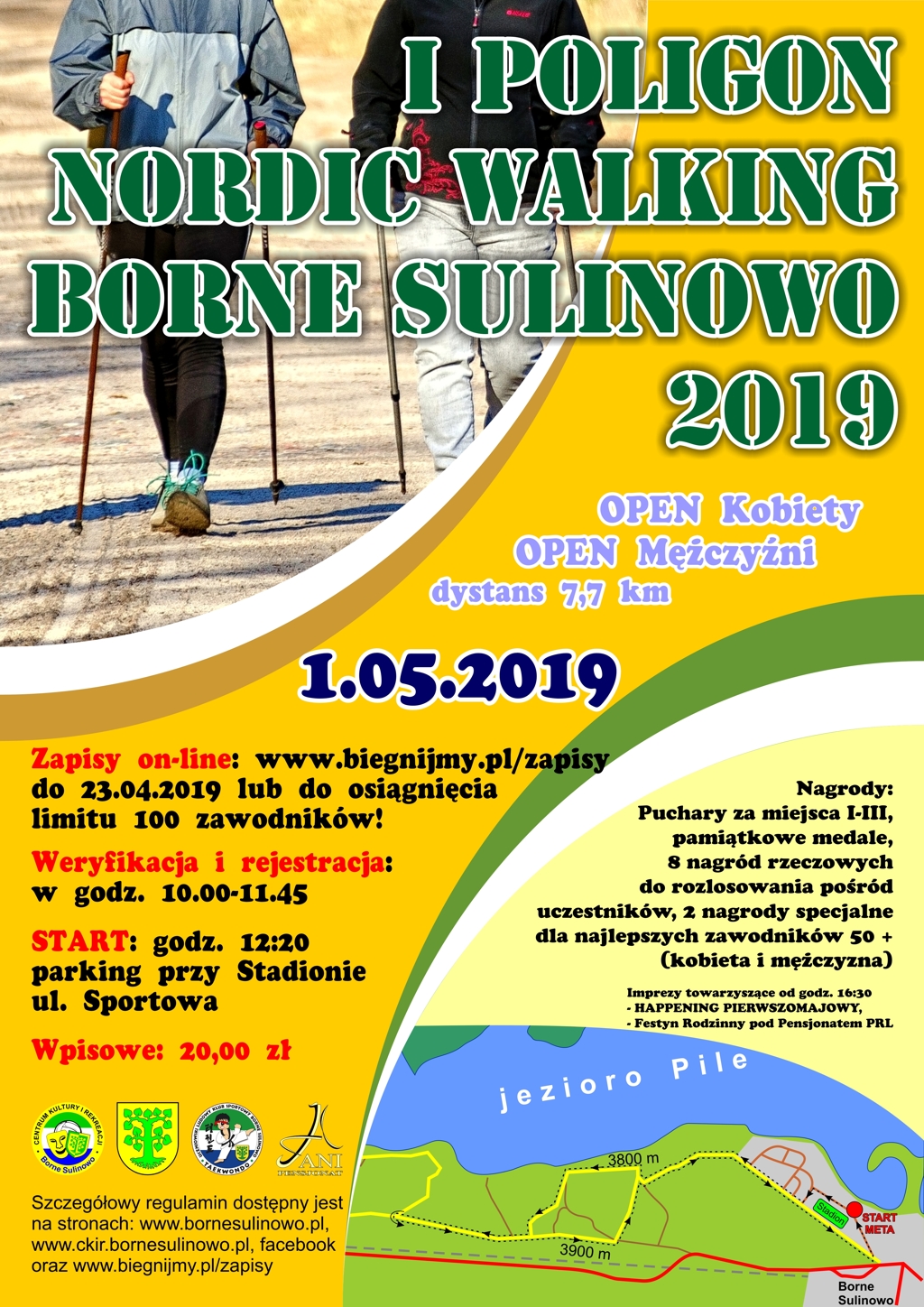 1 maja odbędzie się I POLIGON NORDIC WALKING – BORNE SULINOWO 2019