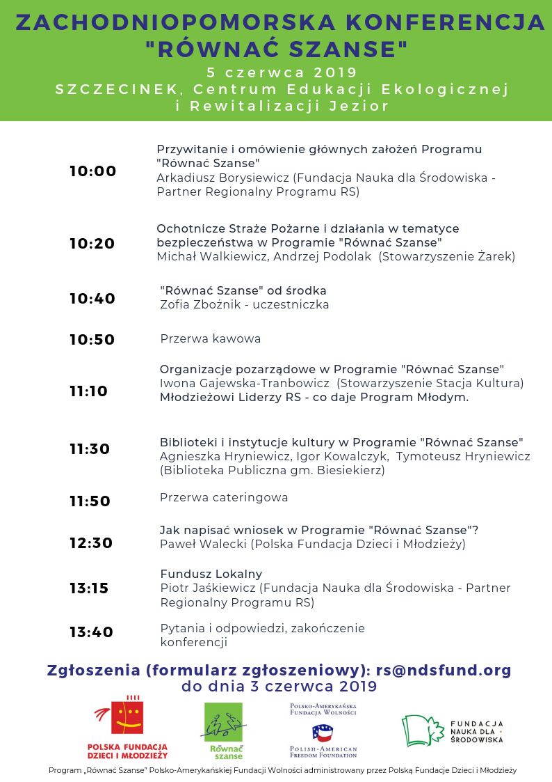 ZACHODNIOPOMORSKA KONFERENCJA „RÓWNAĆ SZANSE”