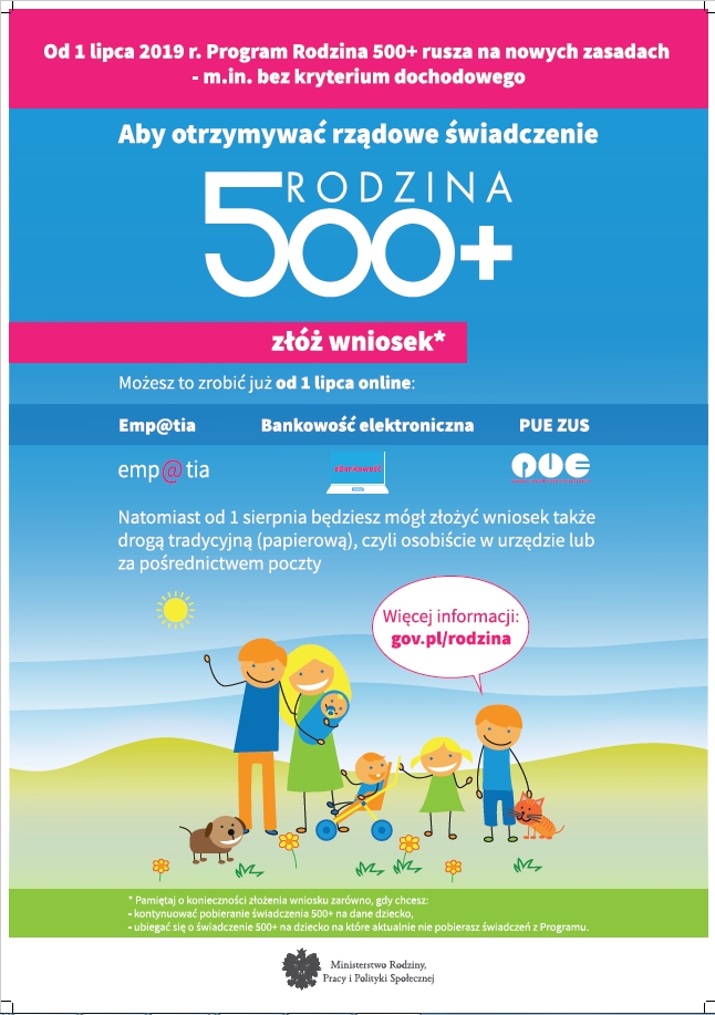 Od 1 lipca program Rodzina 500+ obejmie wszystkie dzieci do 18. roku życia