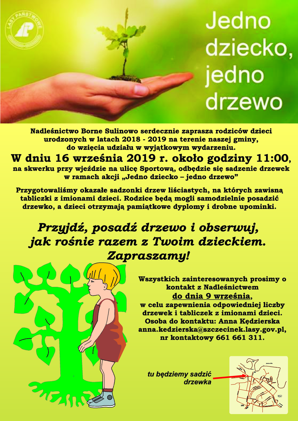 „Jedno dziecko – jedno drzewo” „Jedno dziecko – jedno drzewo”