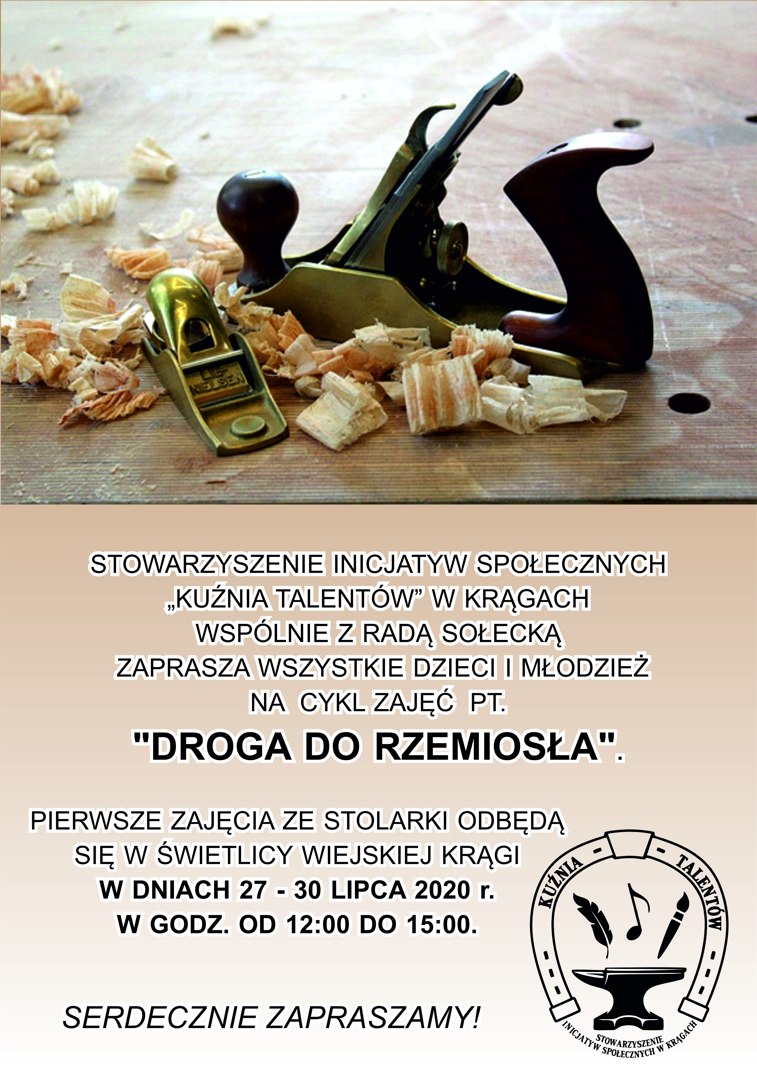 Zaproszenie na cykl zajęć pt. „DROGA DO RZEMIOSŁA”